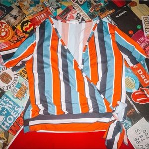 Blue & Orange Crop Top!